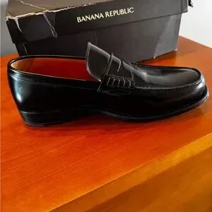 Banana Republic Bleack Pebbled Leather Men\'s Driving Penny Loafers Size 10.5 Banana Republic Bleack Pebbled Leather Men main image 4